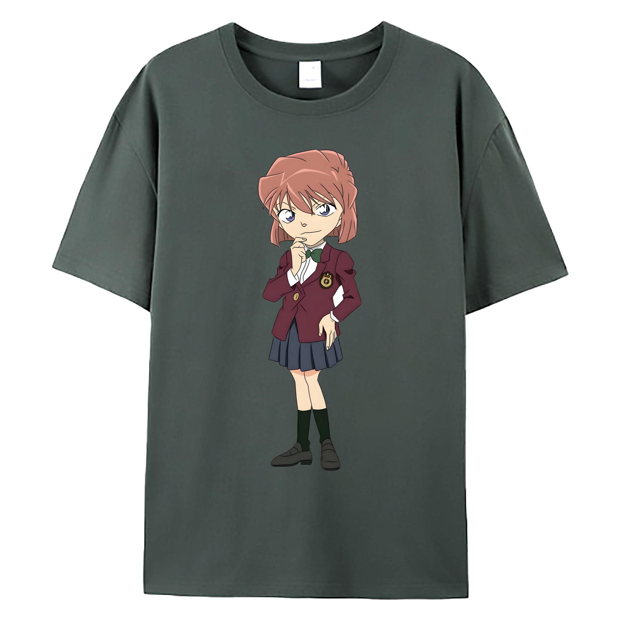 （画像用） 名探偵コナン 灰原 哀 はいばら あい Detective Conan Anita Hailey、Vi Graythorn Haibara Ai 綿100％ メンズ半袖Tシャツ｜肌触りやわらか＆通気性